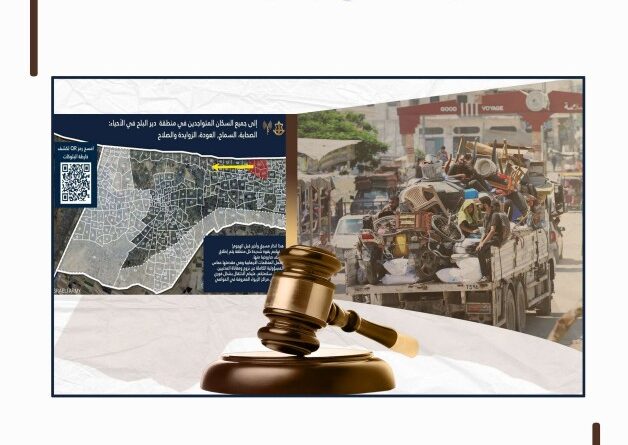  أوامر الإخلاء الإسرائيلية: بين الواقِع والقانون الحرب على قطاع غزة نموذجاً 2023-2025